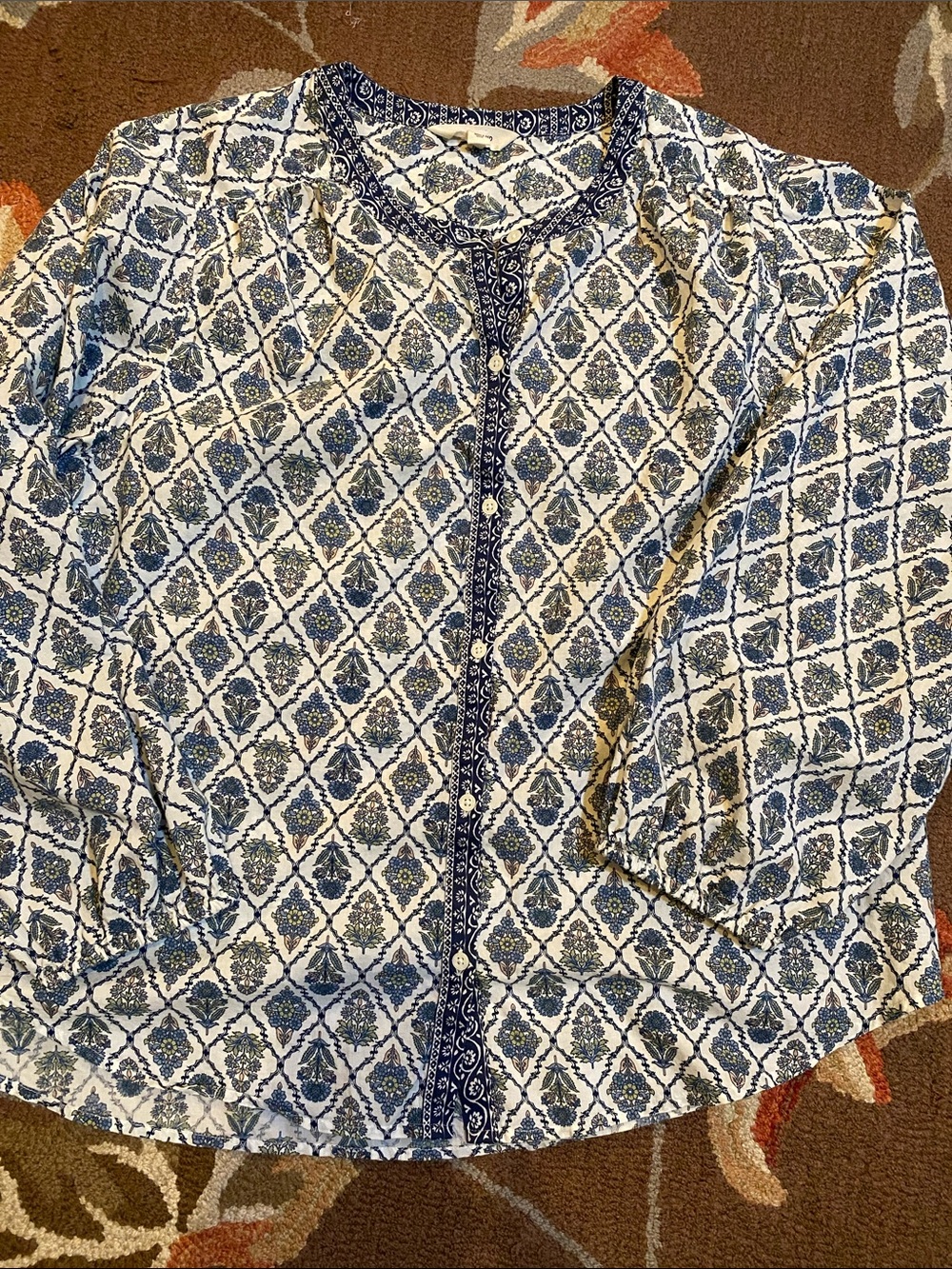 Lucky Brand Cotton Boho Blouse